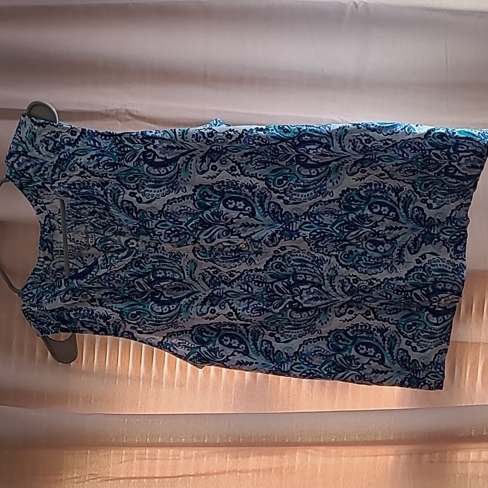 Blue paisley tank